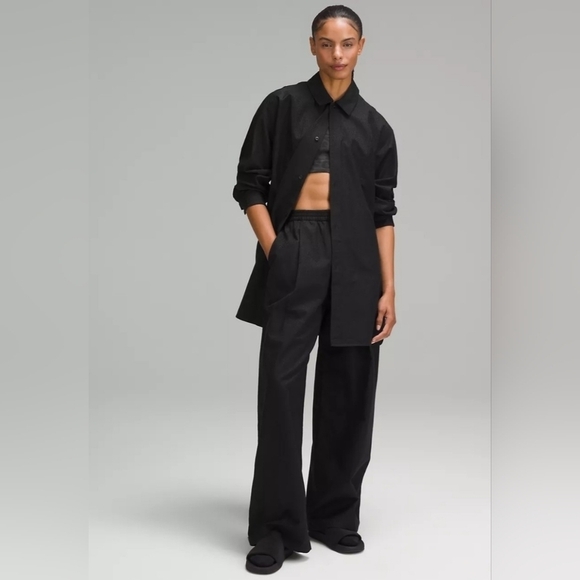 LULULEMON LAB Jacquard Relaxed-Fit Shirt In Leopardo Jacquard MED Black Size 10 - Picture 10 of 15